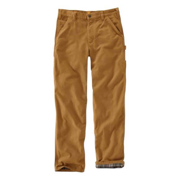 Carhartt Loose Fit High-Rise Washed Duck Work Dungaree Pants Carhartt Brown B11 - Picture 2 of 8